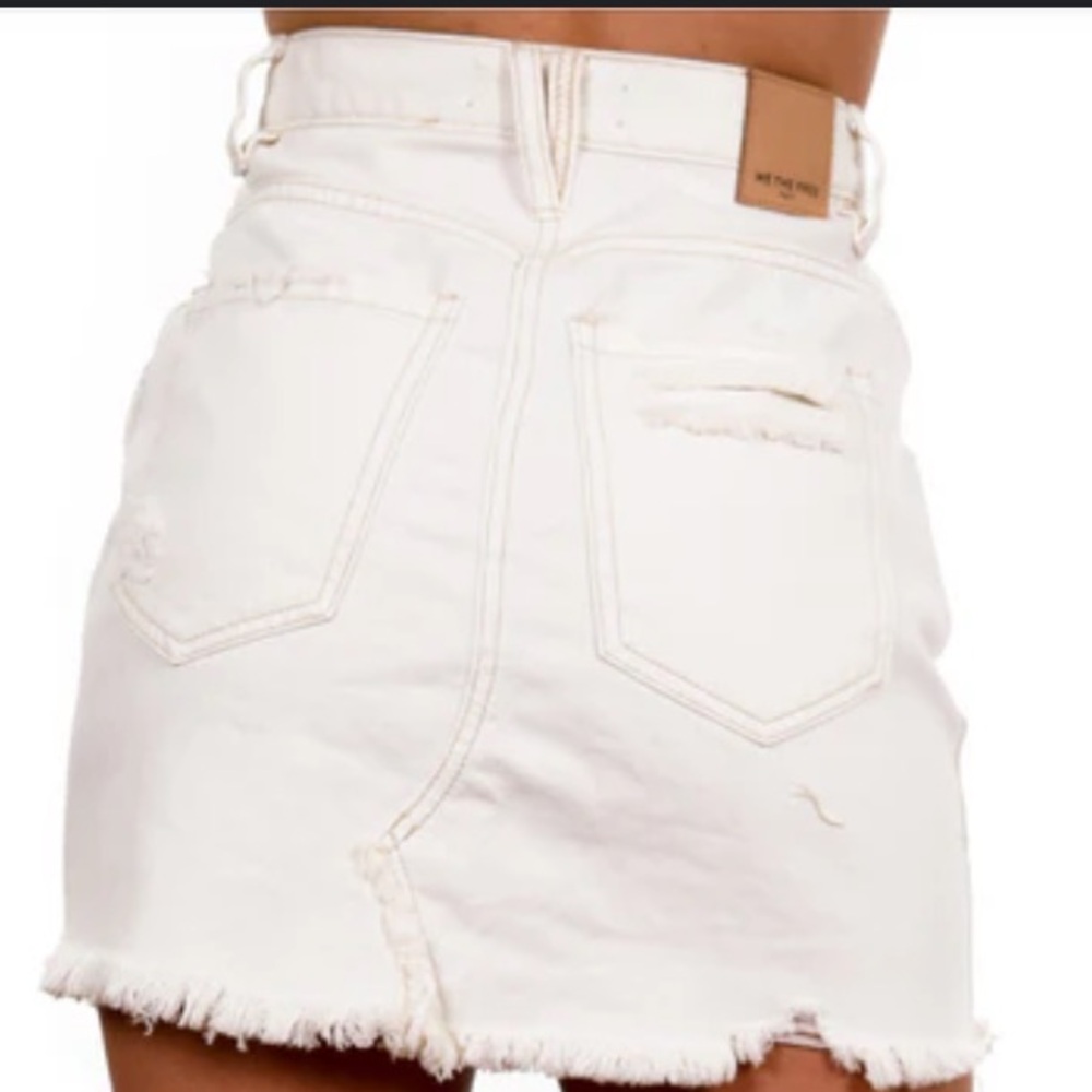 NWT We The Free Cream Denim Skirt - Picture 6 of 8